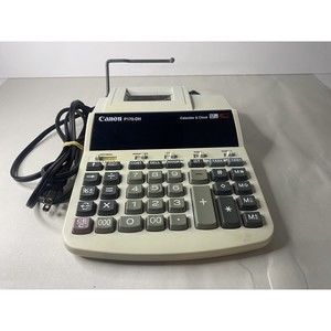 Canon Printing Calculator with Clock & Calendar 12 Digit 2 Color P170-DH Tested